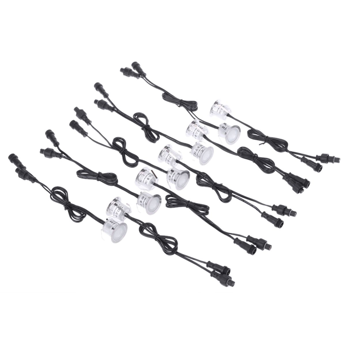 10PCS 32mm LED Small Recessed In-ground Underground Deck