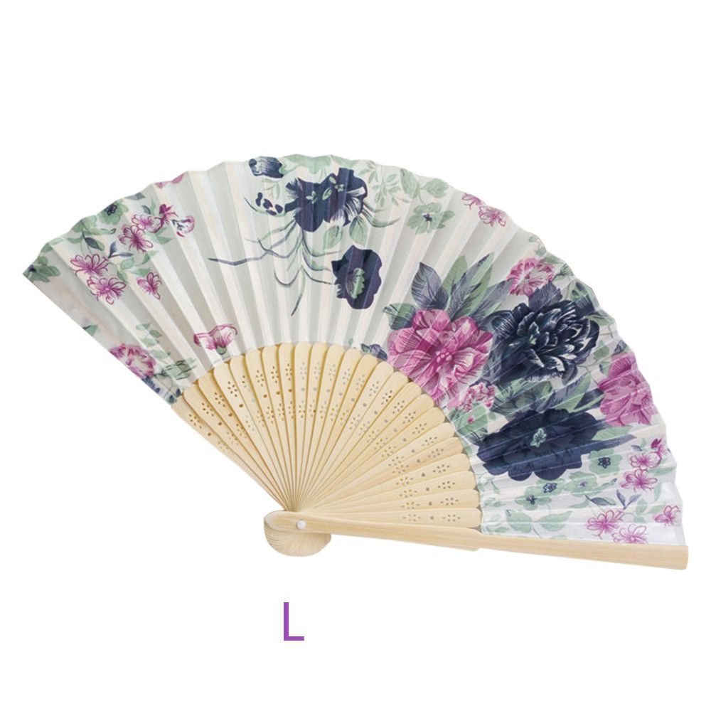 Bamboo For Fan Held Beautiful Summer Flower Wedding Chinese Wedding Gifts Party Colorful Folding Hand Party Vintage Pocket Dance