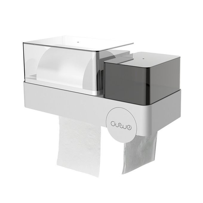 Hand Tray Toilet Tissue Box Toilet Free Pun Hing Paper Tube Perspe Tive Drawer-Gray