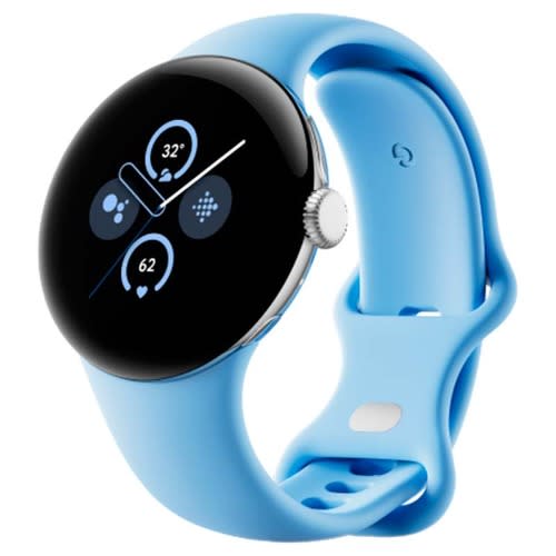 Pixel Watch 2 Smartwatch Silver with Sky Bracelet