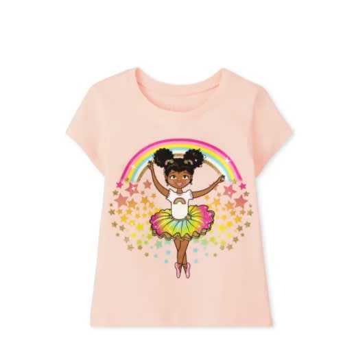 Girls Ballet Dance Rainbow Glitters Top