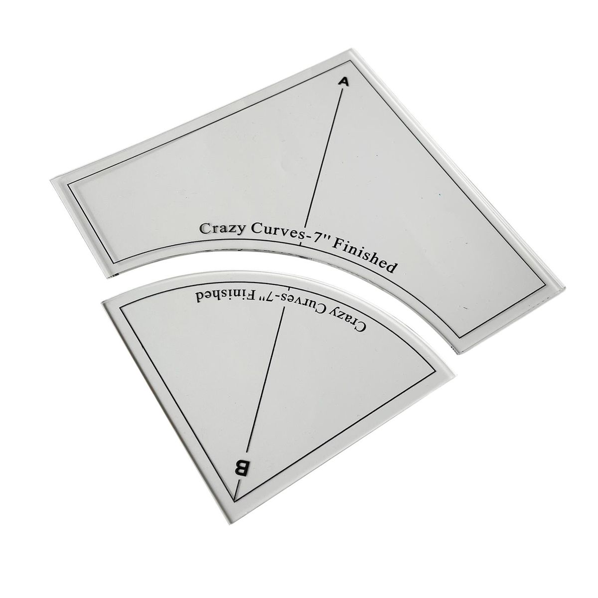 Acrylic Quilting Template DIY Tool Kit Quilt Stencil Ruler 7 Inch 2pcs