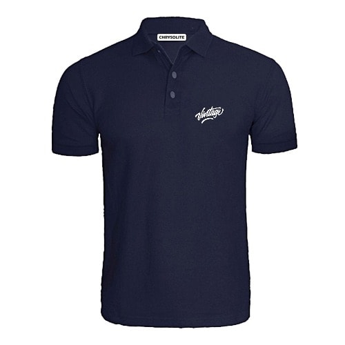 Vintage Polo T-shirt - Navy Blue