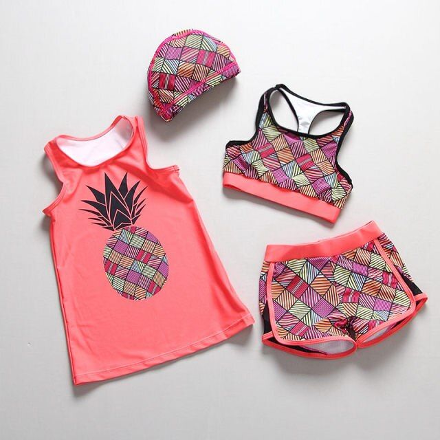 Girls Swimwear For Kids UV Protection Long Sleeves Toddler G