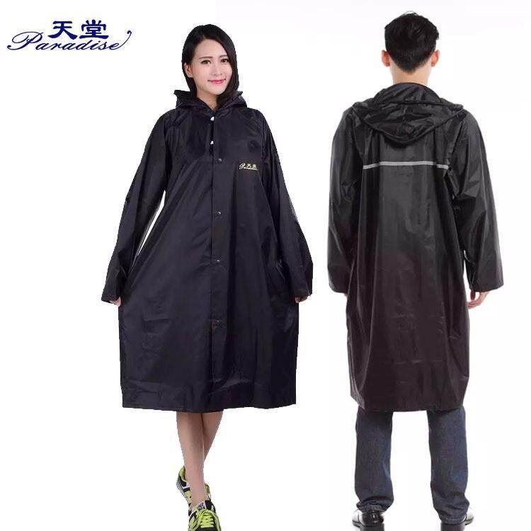 Adult Outdooors RainCoat Long Poncho Hood Thicker Reflective Types Design Work Travel Rainwear 3XL