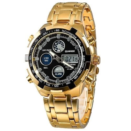 LED Digital Quartz Watch - Gold