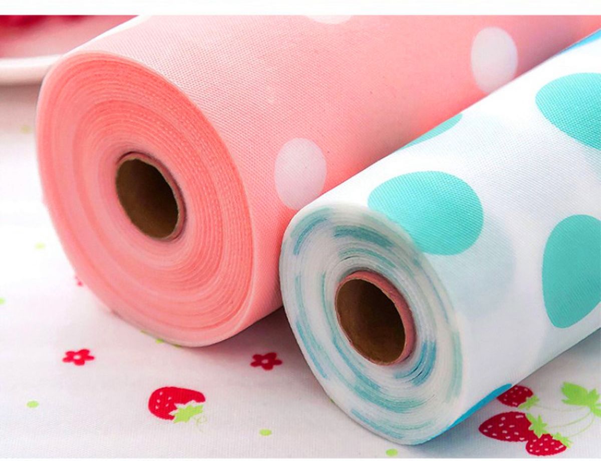 2Pcs 5M Kitchen Drawer Shelf Liner Contact Paper Waterproof