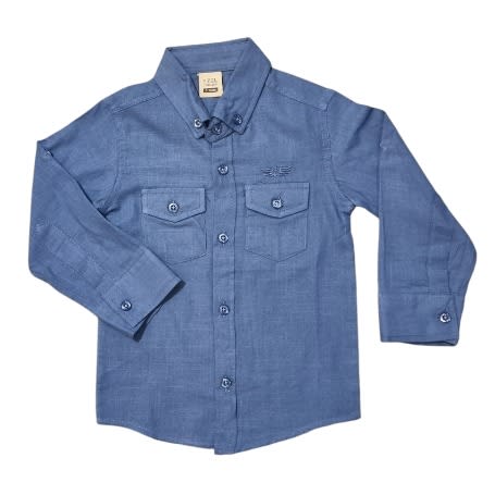 Boys' Classic Long Sleeve & Button-up Shirt Blue