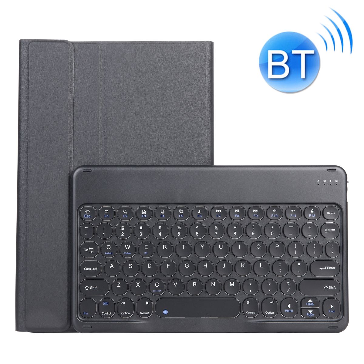 For Lenovo Pad Plus 11 Inch TB-J607F / Tab P11 11 Inch TB-J606F / Pad 11 Inch YAM12 Detachable Bluetooth Keyboard Leather Tablet Case (Black)