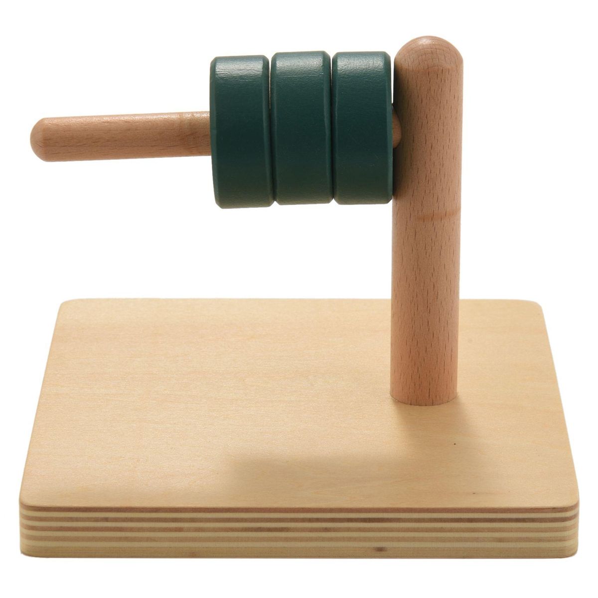 4 Pcs Children Baby Wooden Cylindrical Ring Preschool