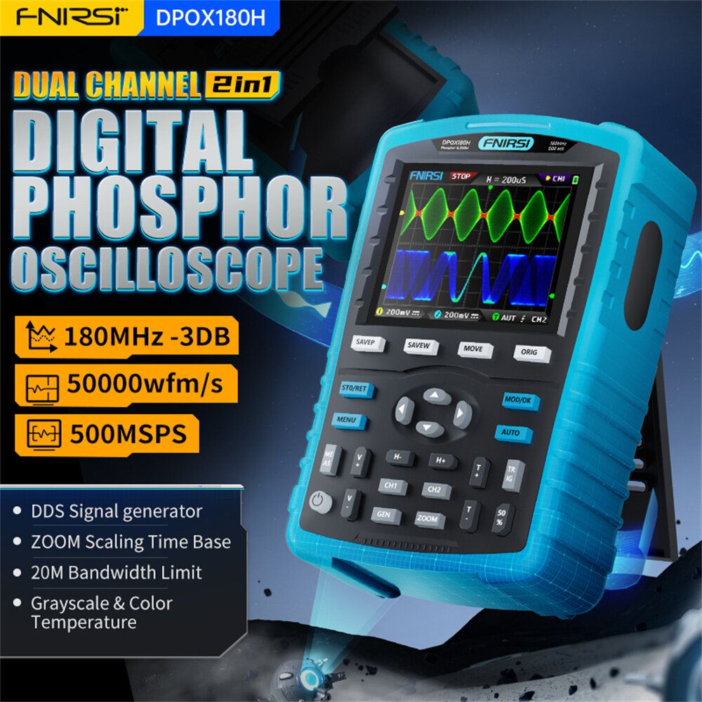 FNIRSI DPOX180H Handheld Phosphor Digital Oscilloscope