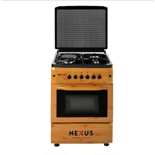 4-burner Gas Cooker Nx-6003 - 60x60cm - Wooden Design