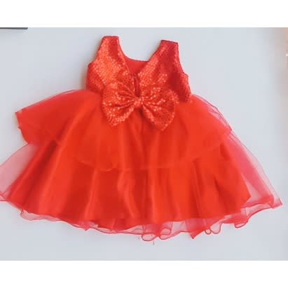 Sequin Dress For Girls - Red