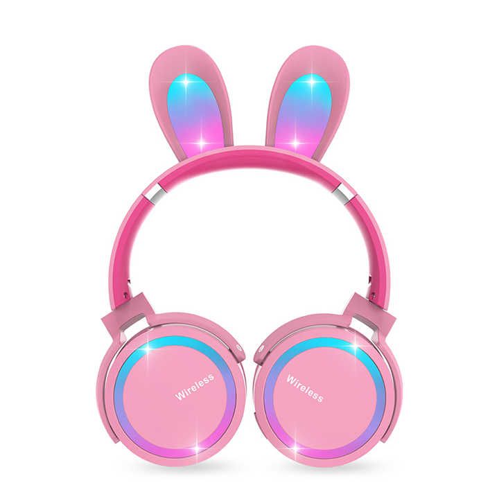 2022 New Wireless Earphones Rgb Rabbit Ears Headset