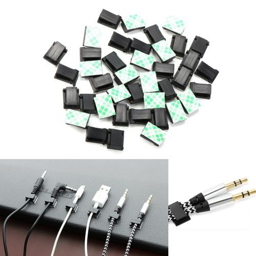 20pcs ADHESIVE CABLE WIRE ORGANIZER CLIPS