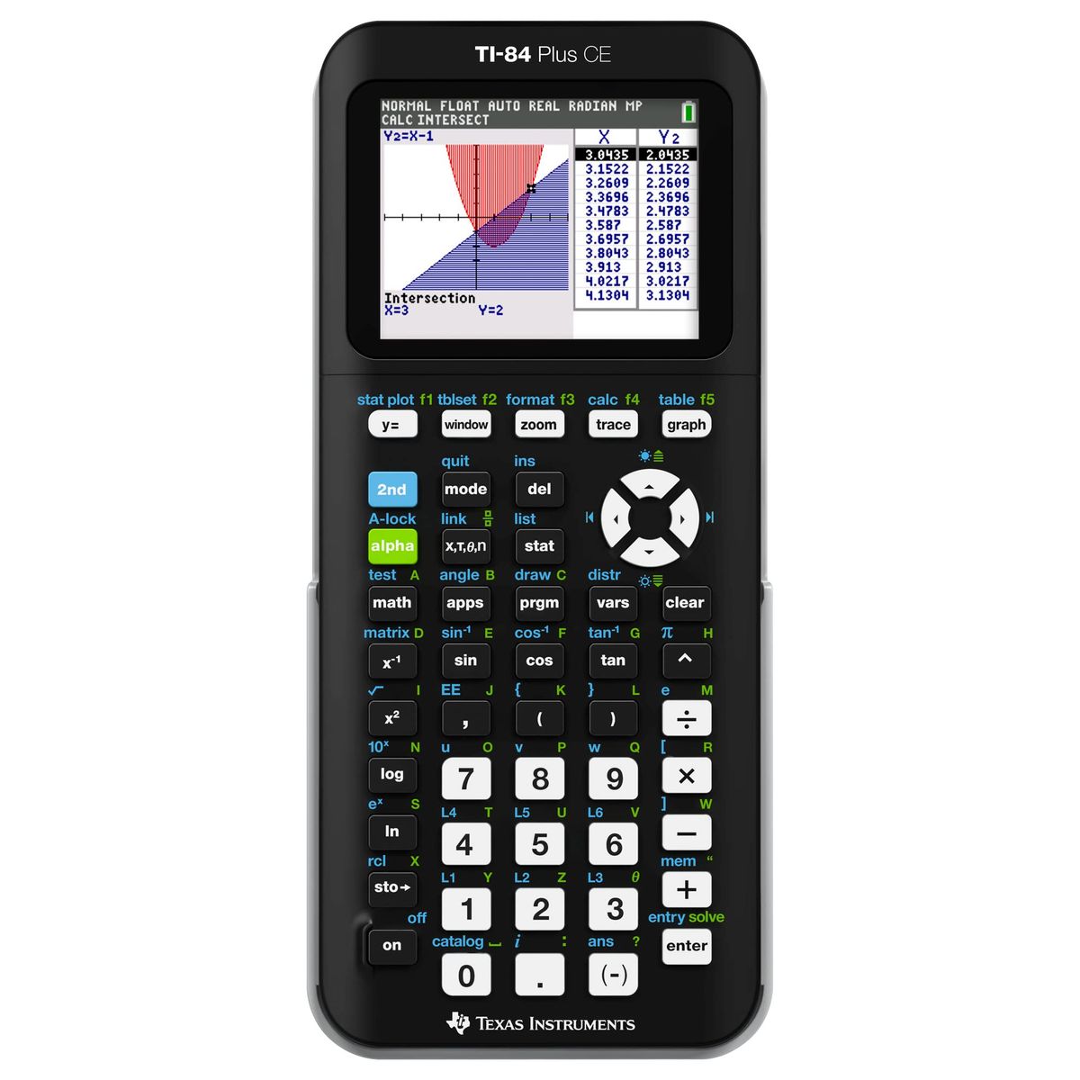 TI-84 Plus CE Color Graphing Calculator, Black 7.5 Inch
