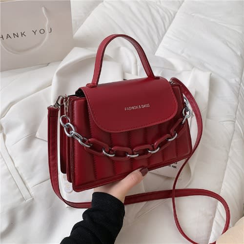 Single Shoulder Messenger Bag - Red