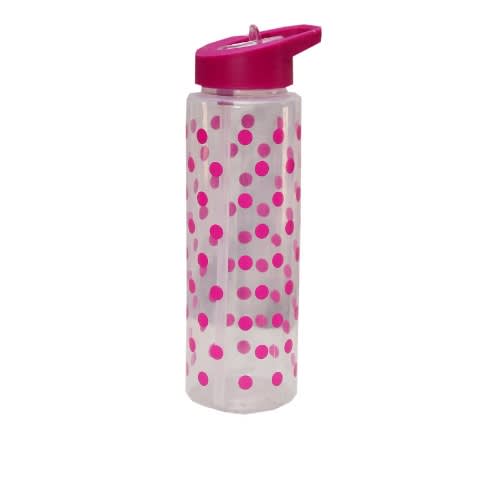 Straw Water Bottle- Pink