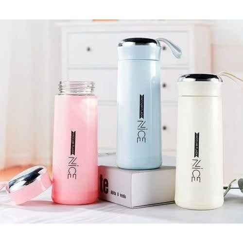 Nice Vacuum Portable Thermo Glass Bottle - 6Pcs - 400ml