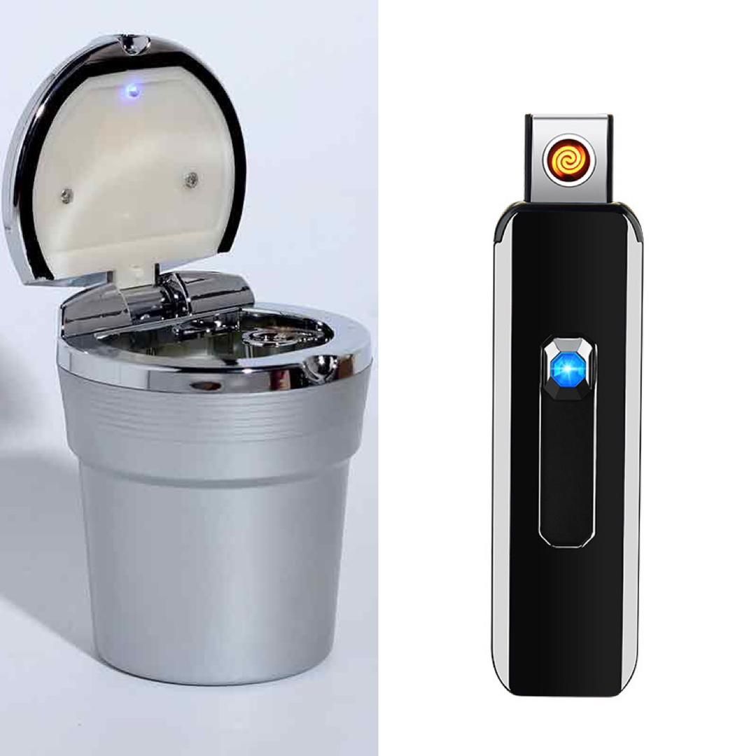 Electric Cigarette Lighter + Ash Tray