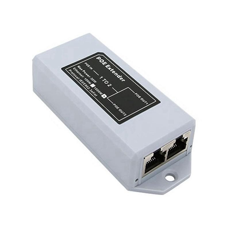 1 To 2 Port POE Extender 100Mbps IEEE 802.3Af/At Standard