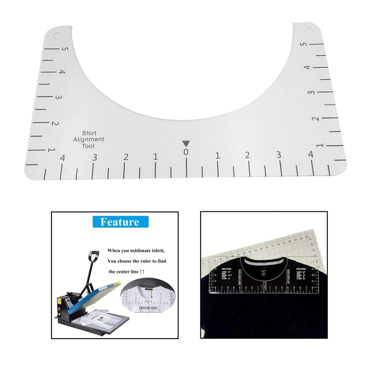 T-Shirt Ruler Guide Tee Shirt DIY Alignment Tool For