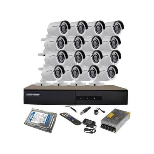 Combo Pack Turbo Hd 16 Channel Cctv Camera Kit + 2 Terabyte Hdd Inside