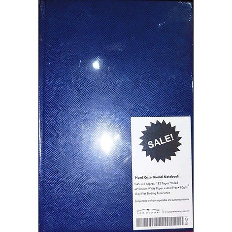 Hard Case Bound A5 Notebook - Blue