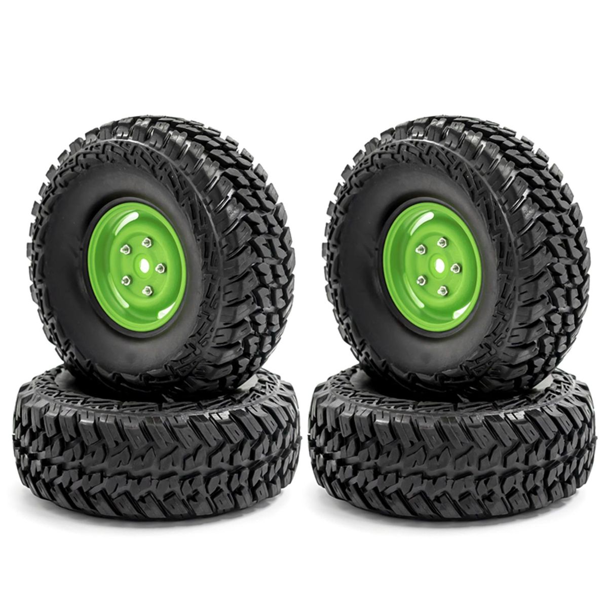 Car Tires with Wheel Rims Replacement for 1/10 Traxxas TRX-4  Axial SCX10 90046 90047 CC10 RC Car