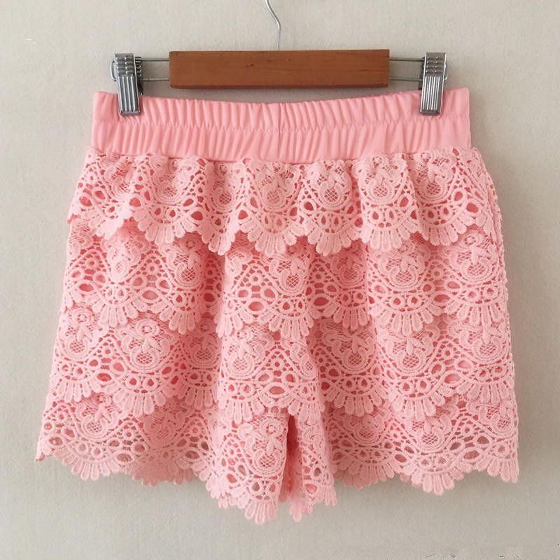 2017 Spring Summer Elastic Waist Slim Women Girls Lace