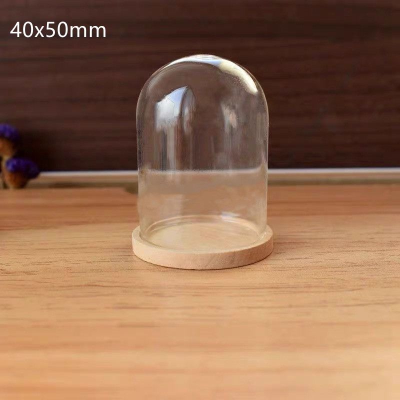 5X Clear Dome Cloche Cover Transparent GlColumn Bottles-5pcs