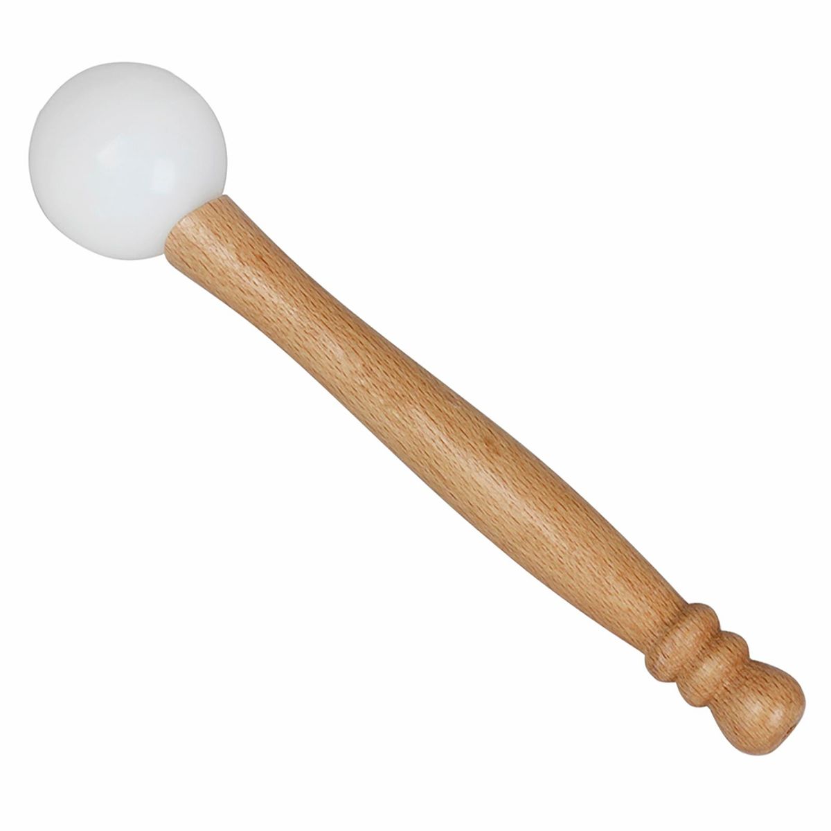 Rubber Mallet Stick Beater for Crystal Singing Bowl Wooden Handle Professional Sound Bowl Striker with Rubber Ring Meditation Bowl Accessory Ivory