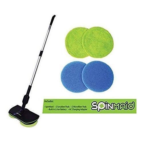 Super Spin Maid Cordless Electric Spinning Mop,Rechargeable Powered Floor Cleaner Scrubber Polisher Mop, Handheld Vacuum Floor And Carpet Tile Sweeper BySuper MAid