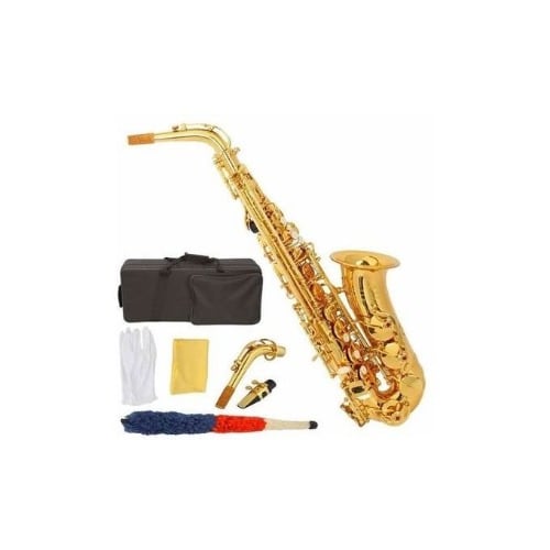 Alto Gold Saxophone With Complete Accessories.