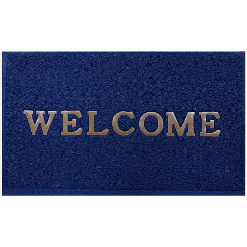 2 Set Of Rubber Foot Door Mat - Blue