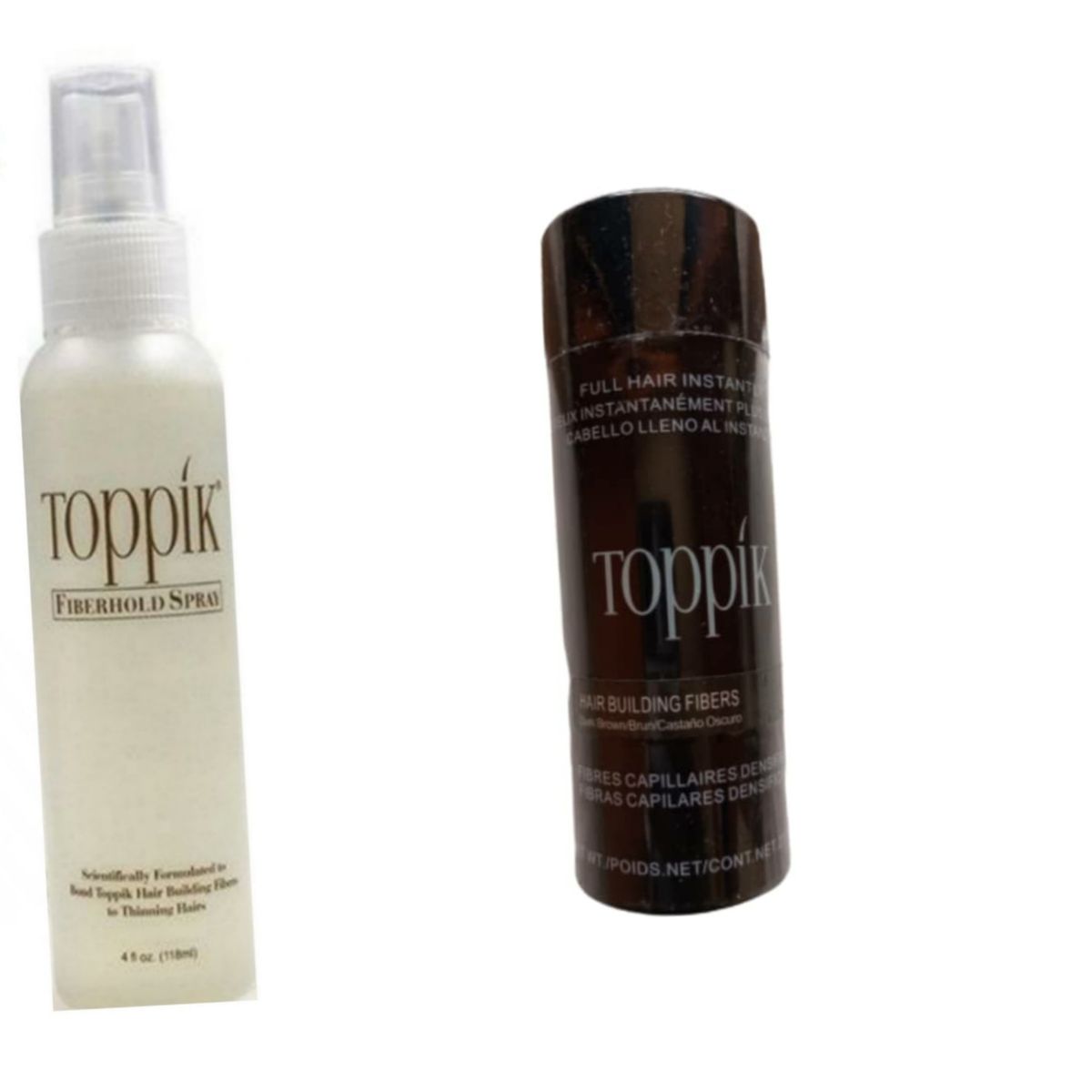 Dark Brown Hair Building Fiber + Milky Spray