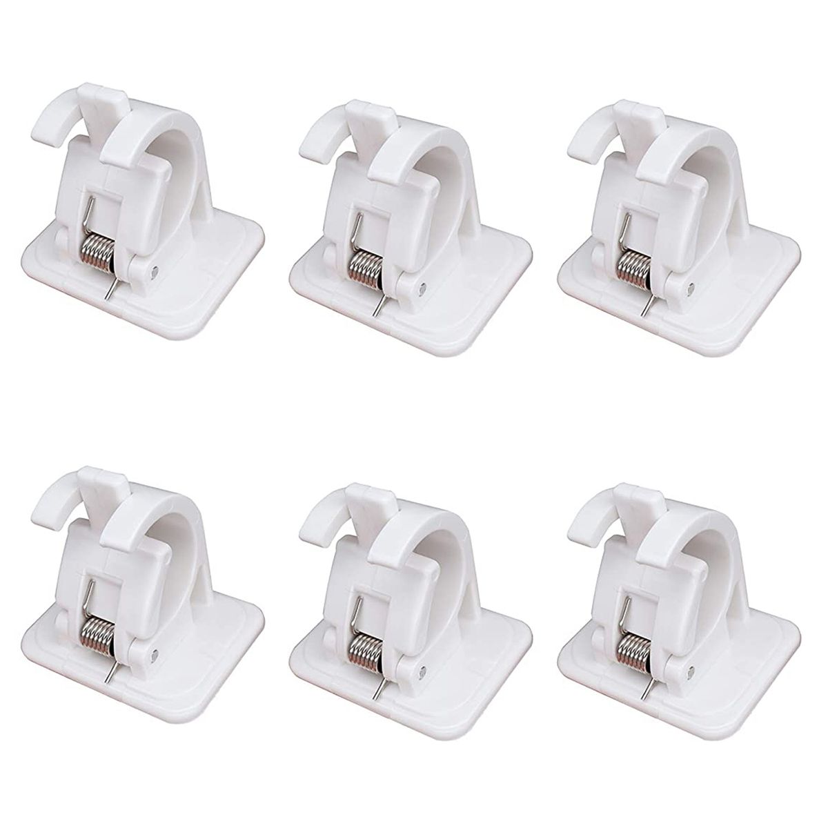 Rod Holder Pipe Clamp Wall Mount With Self Adhesive No