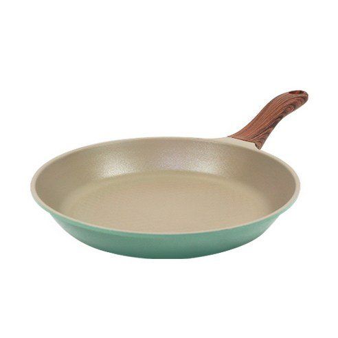 Kitchen Art Bone Wood Pastel Mint Diamond Frying Pan