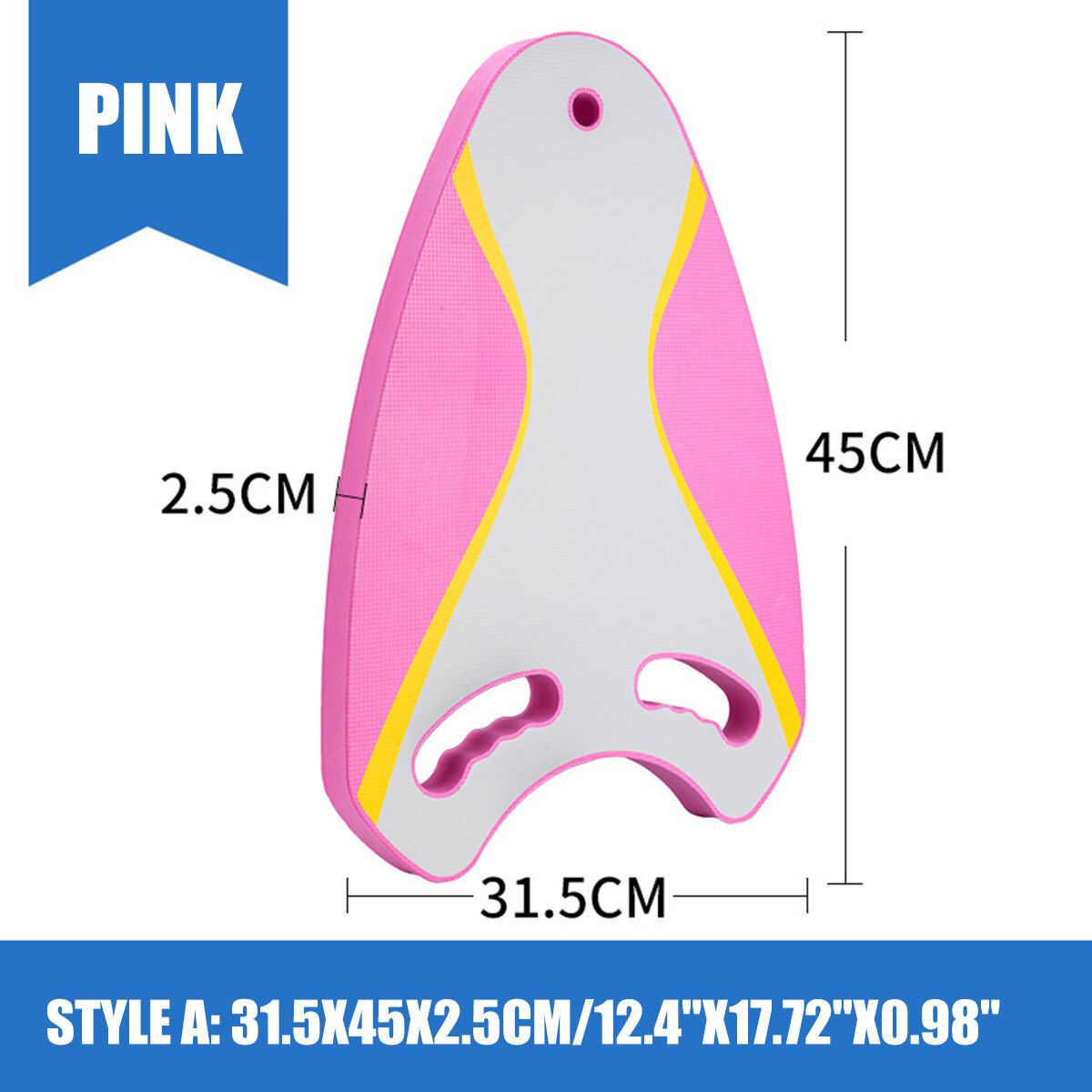 Kids Adults Swimming Swim Kickboard Pool Training Aid EVA Float Board Tool Style A Pink