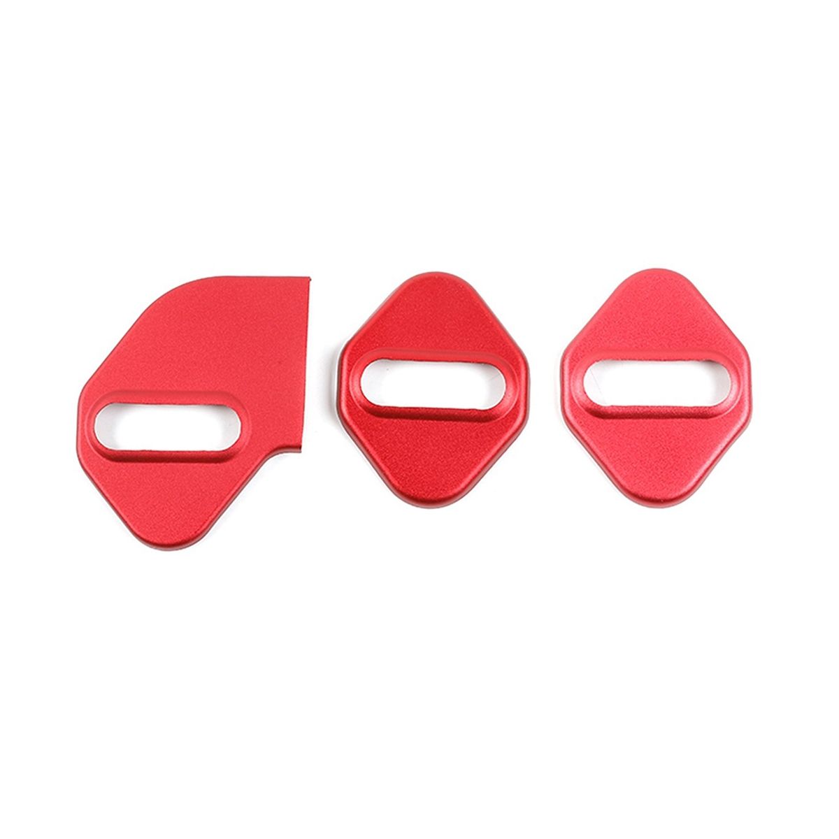 Red Aluminium Alloy Car Door Lock Cover Buckle Decoration for Jimny 2019-2022 JB64 JB74