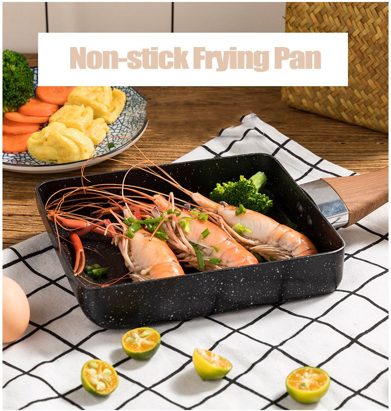 Tamagoyaki Aluminum Non-Stick Square-shaped Breakfast Pan.