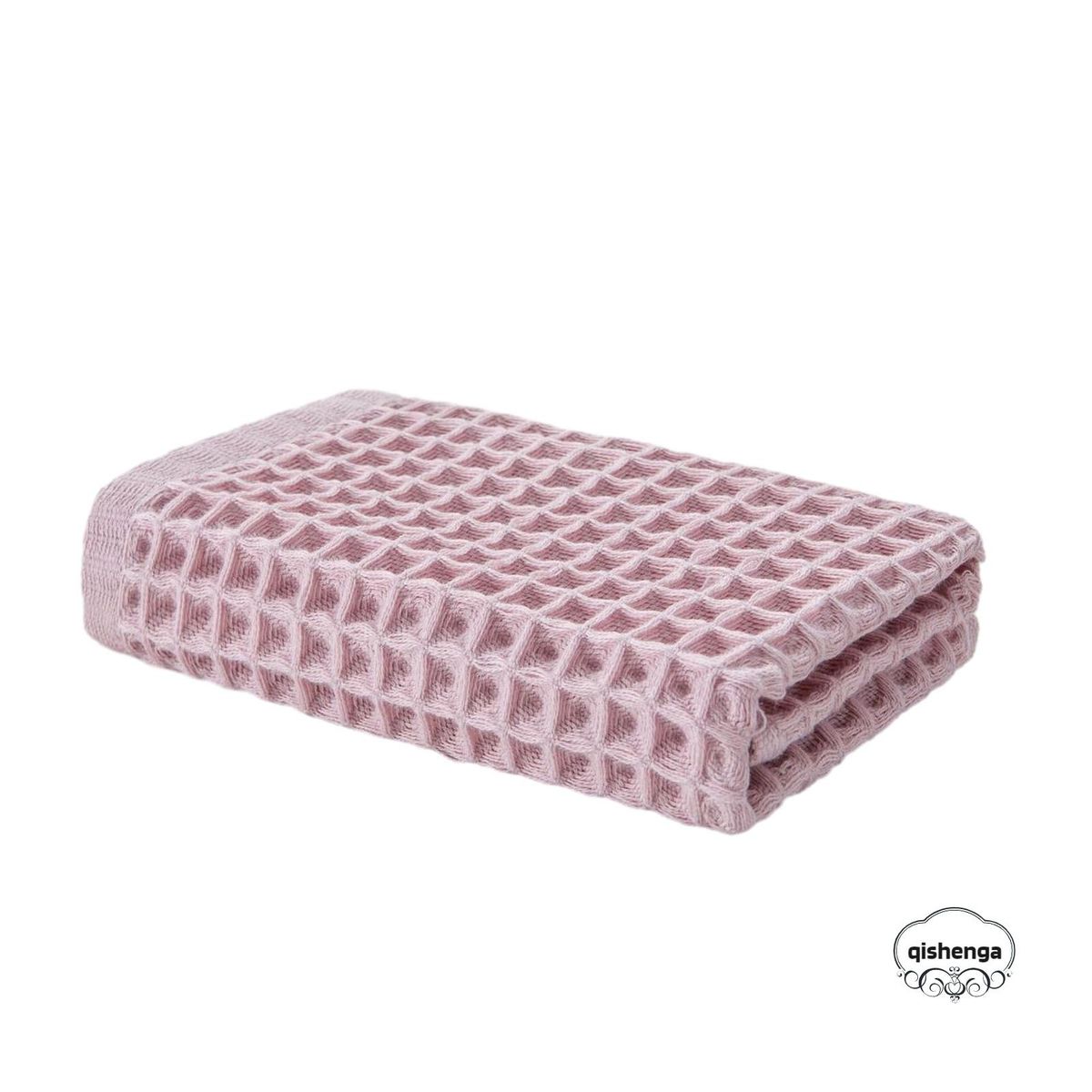 Pure-Color Cotton Waffles Squared Towel Lightweight Extra