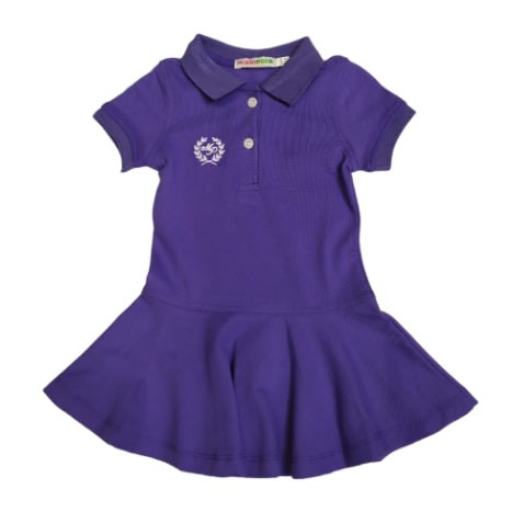 A-Line Polo Dress - Purple