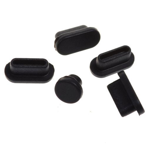 12" Dust Plug, Port Anti Dust Set For 2016-2018 Macbook 13" 15" New Pro With USB-C Ports, Black