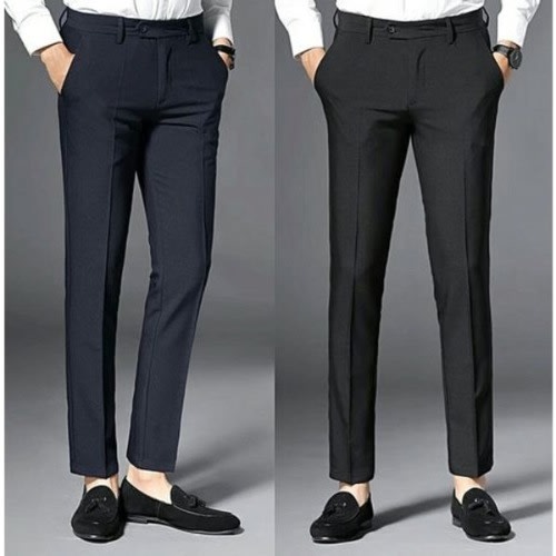 Men's Smart Trouser - Black & Blue