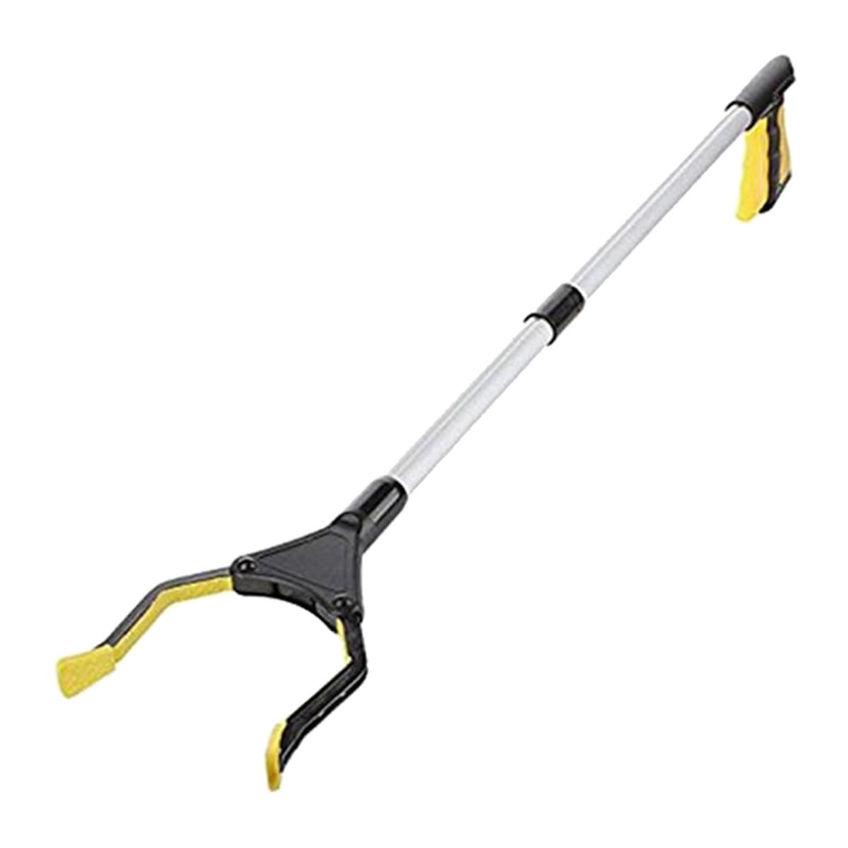 32" Foldable Long Handle Trash Picker Grabber Gripper Reacher Yellow