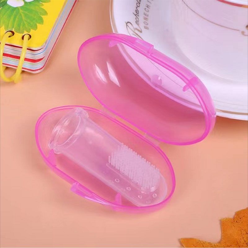 Super Soft Pet Finger Toothbrush Teddy Dog Brush Bad Breath Tartar Teeth Tool Dog Cat Cleaning Pet Supplies Care Dog Accessories-With Pink Box
