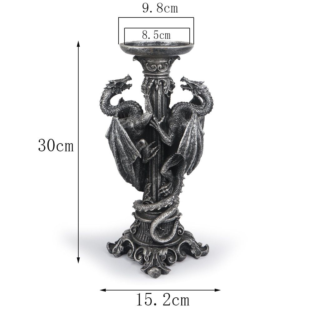 Dragon Figurine Candles Holder Dinner Table Home Decoration