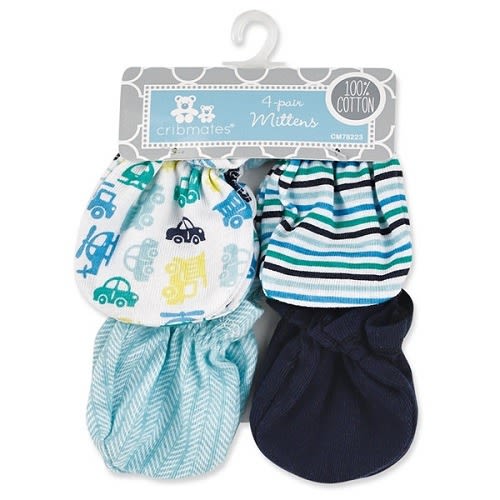 Baby Girls' Scratch Mittens - 3 Pairs