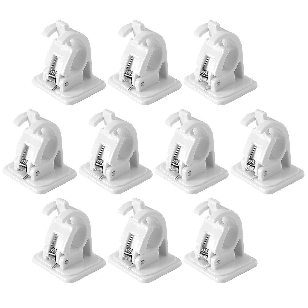 10pcs Fishing Rod Holder Clips Lock Buckle Fishing Pole Wall